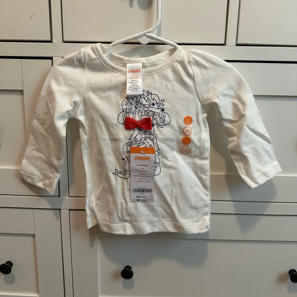 Gymboree - Girls Puppies Bow Graphic Shirt - BNWT!